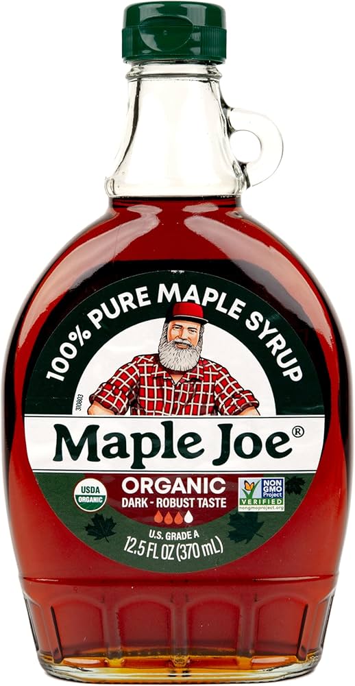 Maple Joe - Organic Dark Maple Syrup, 12.5 fl oz (Pack of 12) - Gluten ...