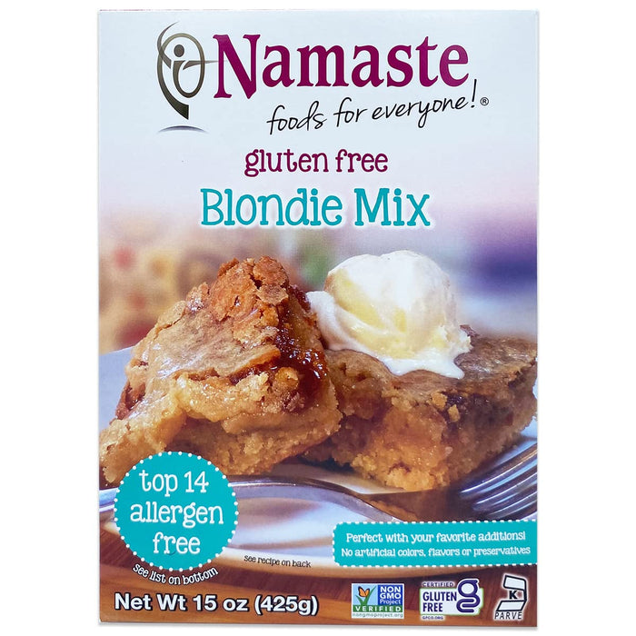 Namaste Foods Blondie Mix, 15 oz (Pack of 6) - Gluten-Free Dessert Mix