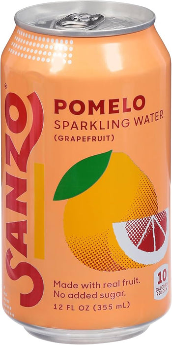 Sanzo - Sparkling Pomelo Water, 6/12 fl oz (Pack of 4) - Refreshing Asian Flavors