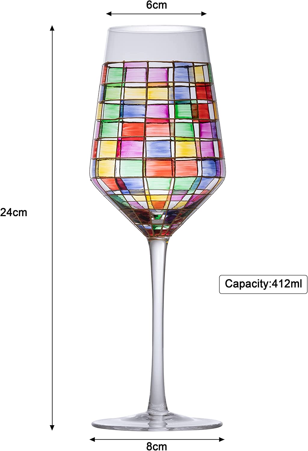 Renaissance Stained Wine Glasses Set of 2 (Stemmed) — Specialty Food Source