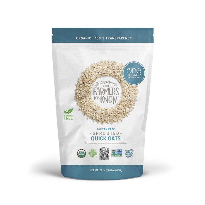 One Degree Organic Sprouted Quick Oats (Pack of 4 - 24 Ounces)