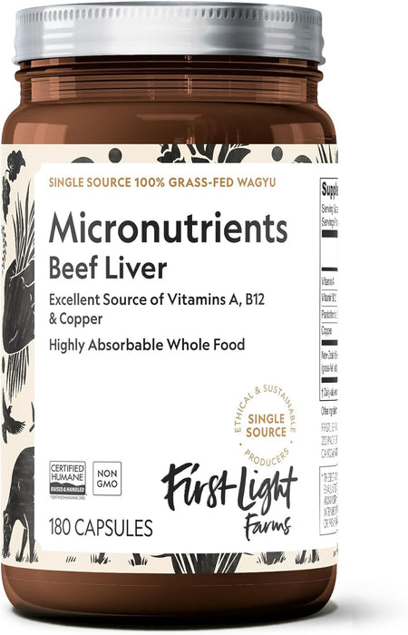 First Light Farms Beef Liver Supplement - 180 Tabs (Ea) - New Zealand Sourced