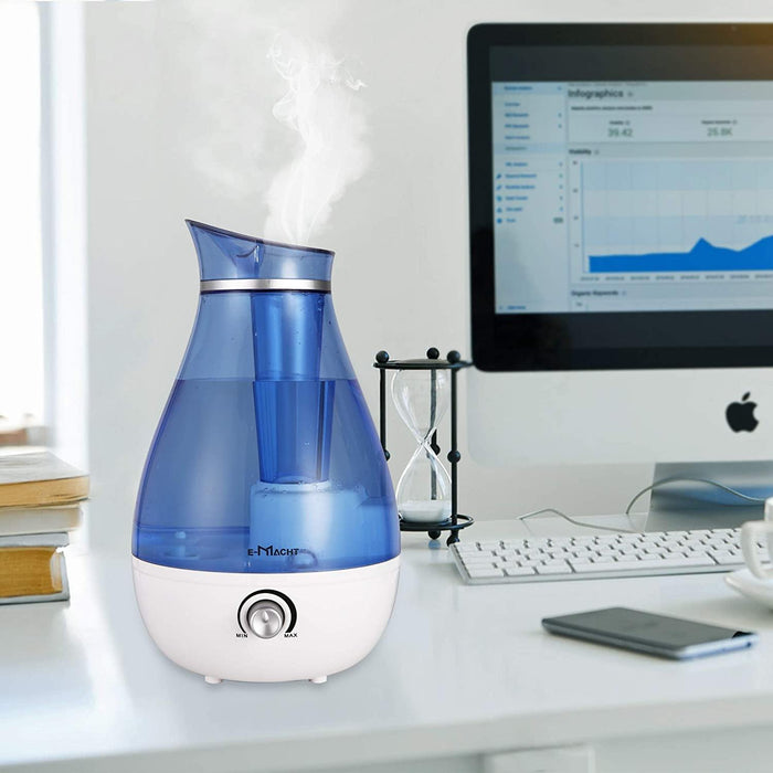 Humidifiers for Bedroom Quiet Ultrasonic Cool Mist Humidifier 2.5L with Auto Shut-Off, Less Than 30dB, Blue