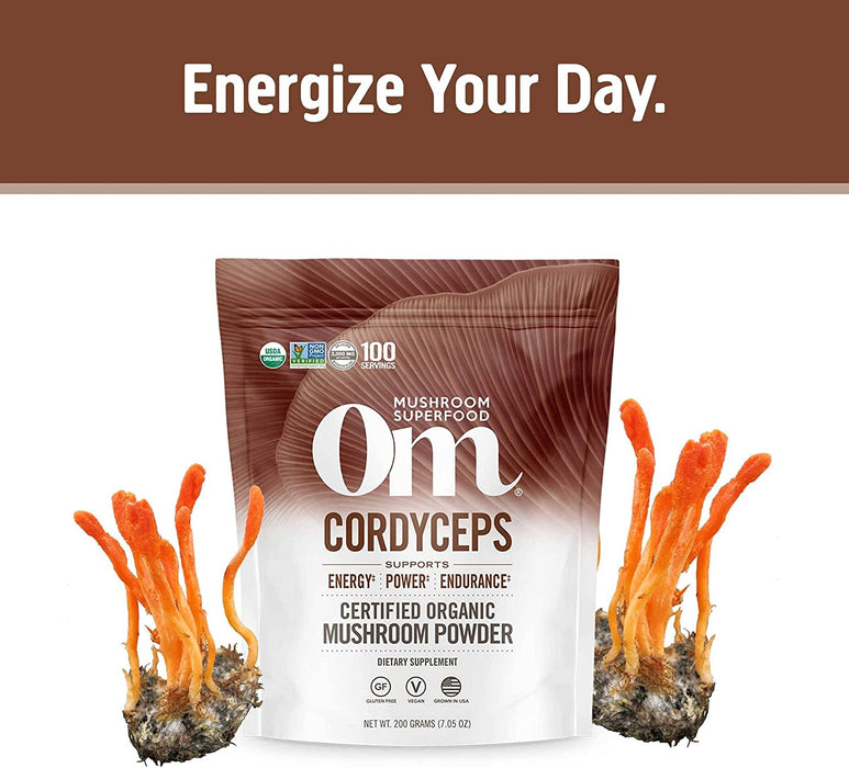 Om Mushroom Sup. Cordyceps Organic Mushroom Powder, 7.05 Oz.
