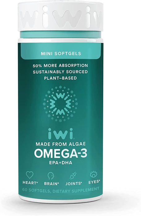 Iwi Omega 3 Mini Softgels, 230 mg in Omega 3 - Immune Support with 60 Softgels