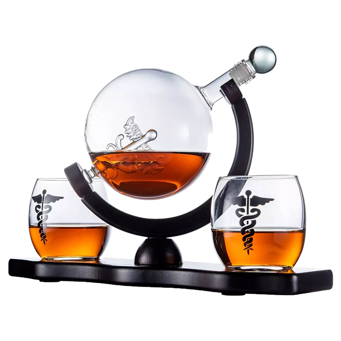 Doctors Dr. & Healthcare Worker Gifts Men & Women - Wine & Whiskey Symbol - Father's Day Doctor - 750 mL Gift Idea for Nurses, EMT, Hygienists, Physician, Dentists Gifts for Dad