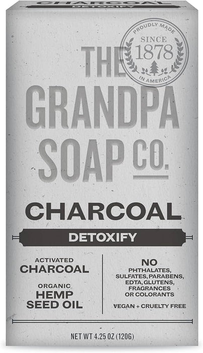 The Grandpa Soap Co. - Charcoal Soap Travel Size, 1 ct (Cleansing and Detoxifying)