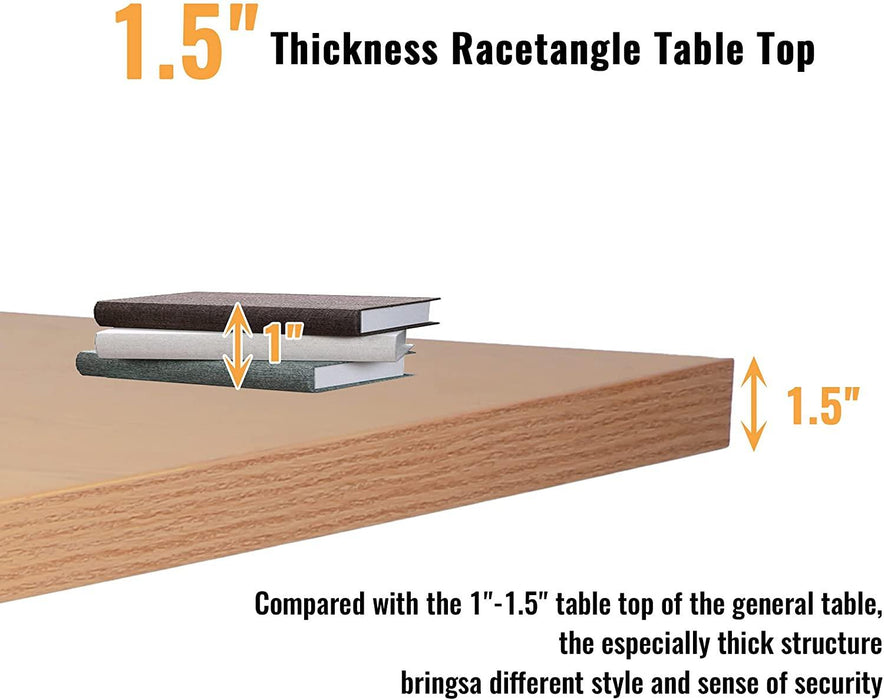 36" Square Wooden Dining Room Table Leisure Coffee Table with Metal Legs for Cafe Bar, Balcony Home, Living Room