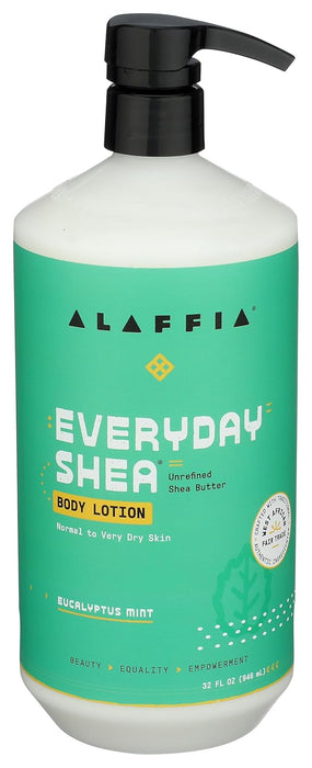 Alaffia Body Lotion - Eucalyptus Mint, 32 fl oz - Hydrating Skin Care