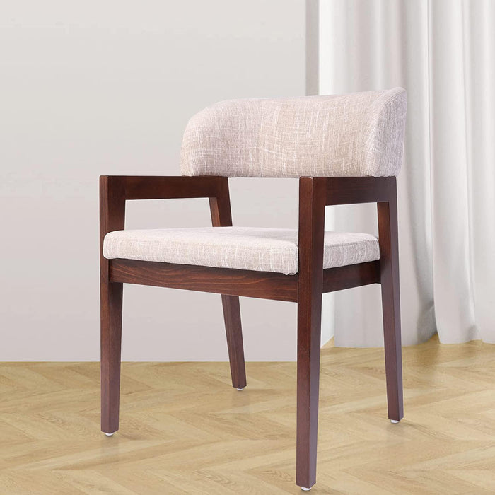 Mid Century Modern Accent Chairs Wood Frame Upholstered Armchair for Living Room, Kitchen, Bedroom