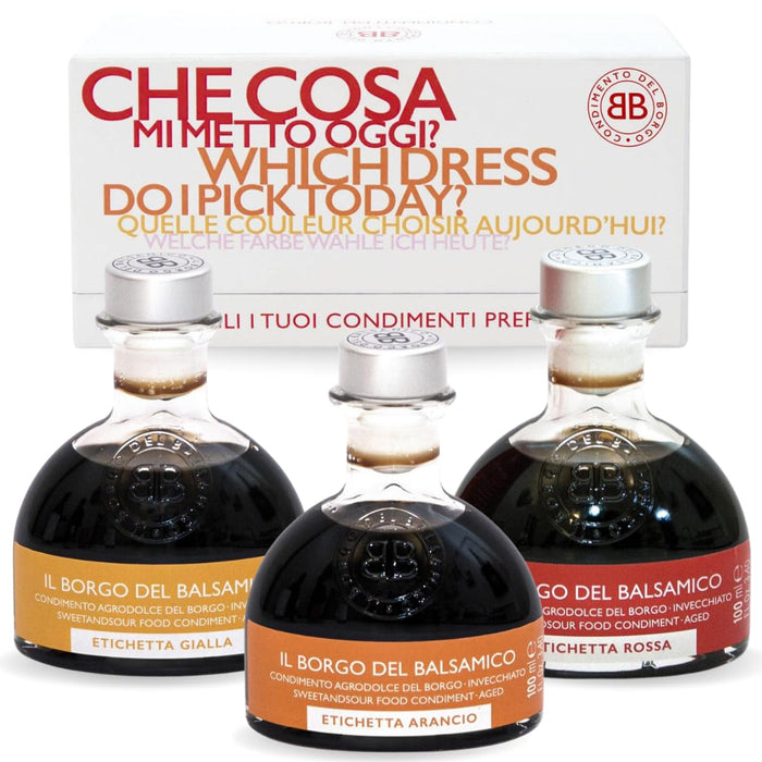 Il Borgo Del Balsamico, Aged Balsamic Vinegar Gift Set (3x100ml)