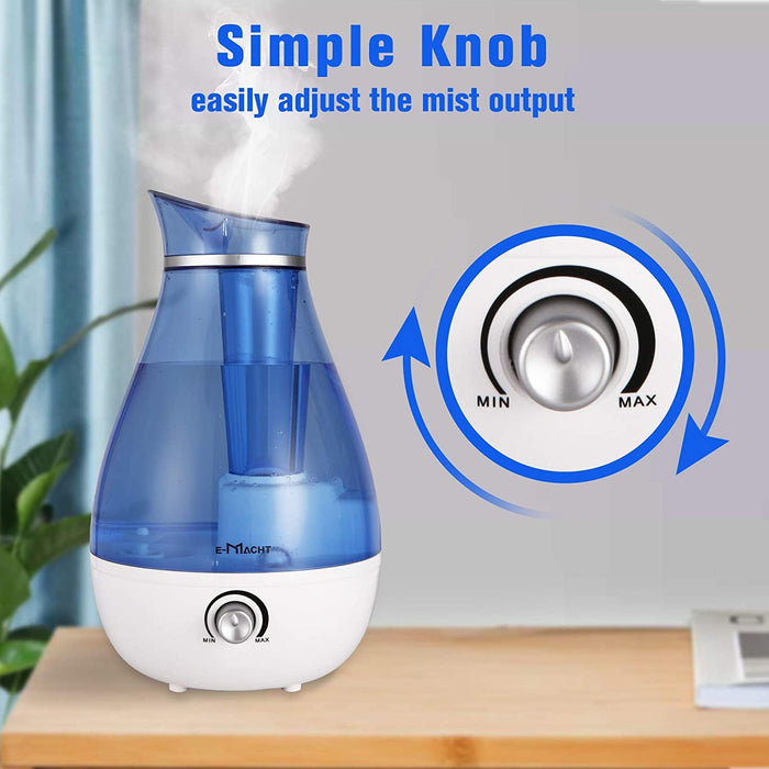 Humidifiers for Bedroom Quiet Ultrasonic Cool Mist Humidifier 2.5L with Auto Shut-Off, Less Than 30dB, Blue