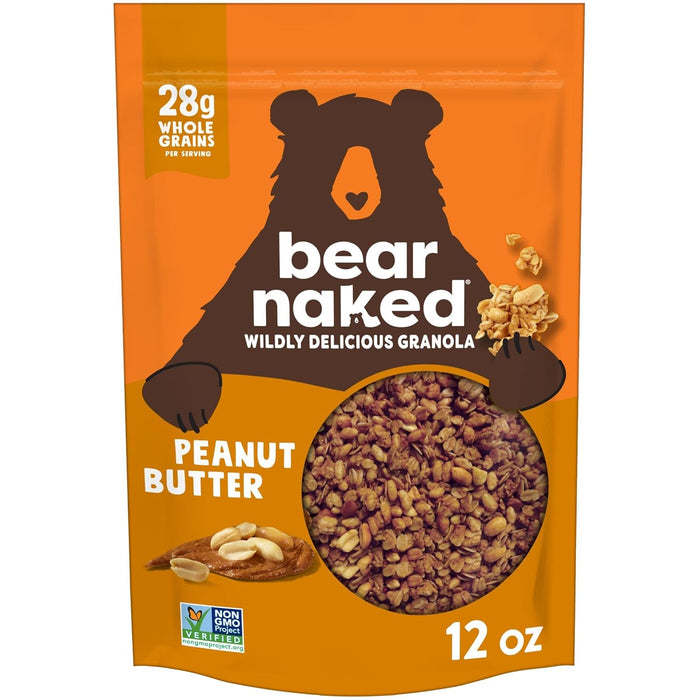 Bear Naked Granola, Peanut Butter, 12 oz, (Pack of 6)
