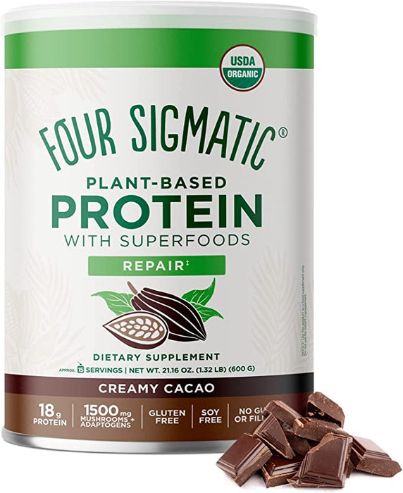 Four Sigmatic Cacao Protein Powder - Plant Based - 21.16 Oz