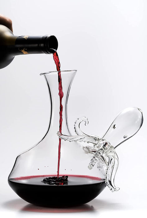 Octopus Tentacle Glass Decanter Handcrafted Decorative