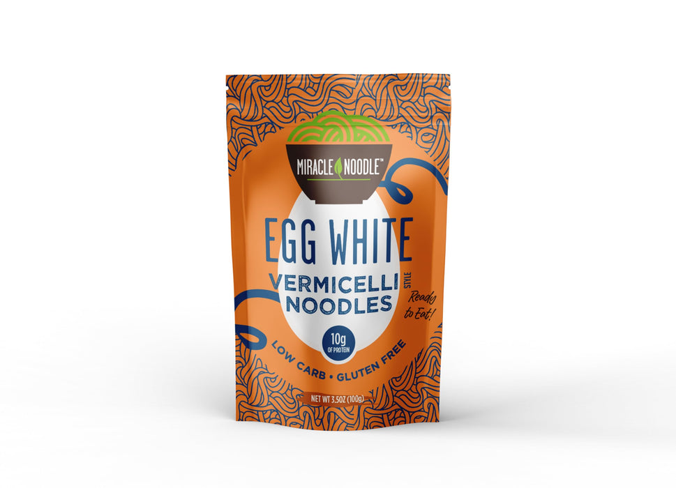 Miracle Noodle - Egg White Vermicelli, 3.5 oz (Pack of 6) - Gluten-Free Pasta Alternative
