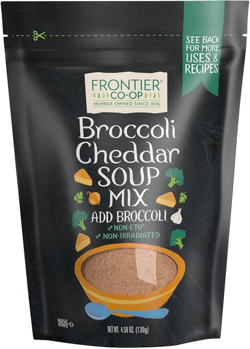 Frontier Natural Products Coop - Broccoli Cheddar Soup Mix, 4.59 oz (Pack of 12) - Kosher Yeast-Free