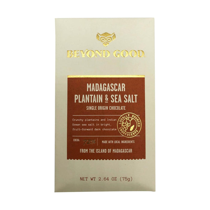 Beyond Good - Plantation Sea Salt Madagascar Chocolate Bar, 2.64 oz (Pack of 10) - Gluten-Free Kosher