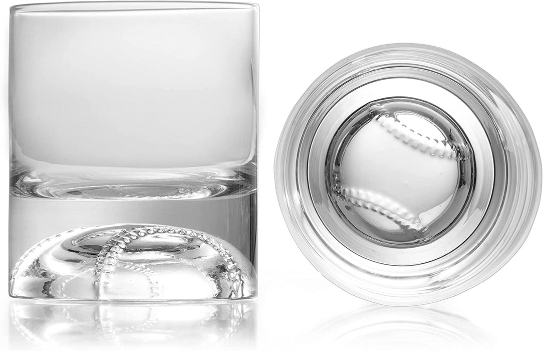 Baseball Bat Whiskey & Wine Decanter 4 Baseball Glasses, Spirits Set - Baseball Coach Gifts, Baseballs Lovers Coaches, Dad, Boyfriend, Brother, Friend Gift - For Whiskey & Wine (Baseball bat base)