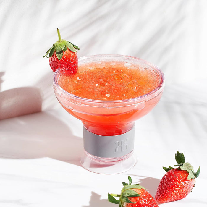 Frozen Margarita & Cocktail Chiller Glasses | Set of 4 | 12 OZ Unbreakable Tritan Acrylic