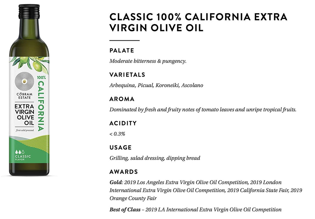 Cobram Estates California Classic Extra Virgin Olive Oil 6-Pack, 25.4 Fl Oz