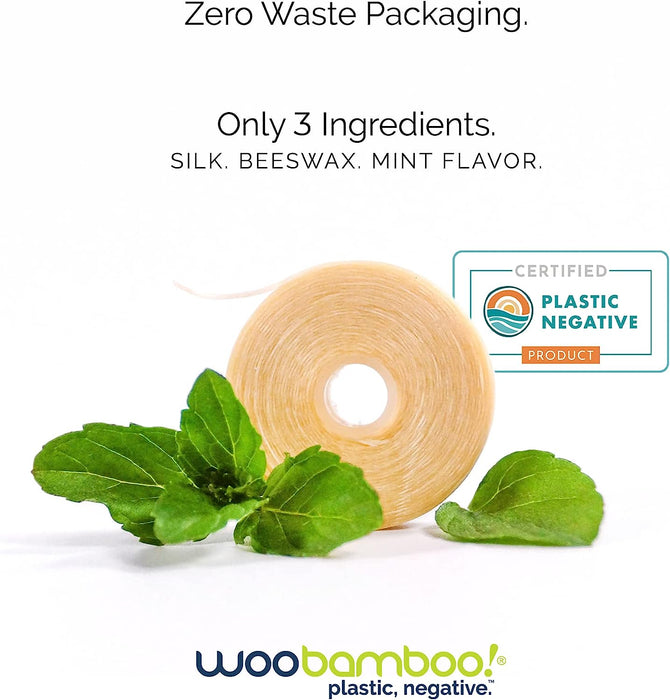 Woobamboo Silk Mint Dental Floss - 20 Meters - Case of 6