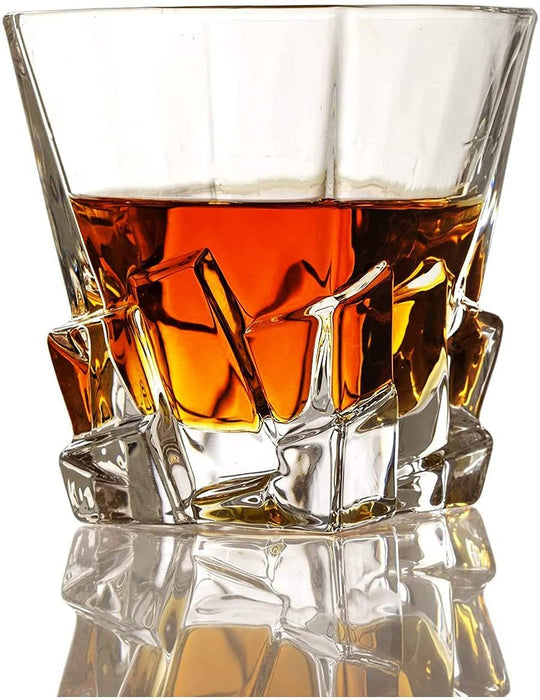 Wine & Whiskey Decanter Gift Set for Men & Women Whiskey Decanter, 2 Iceberg Whiskey Glasses, 2 Coasters, 8 Stainless Steel Whisky Rocks Chillers, Tongs & Freezer Pouch Gift Box The Wine Savant, Dad