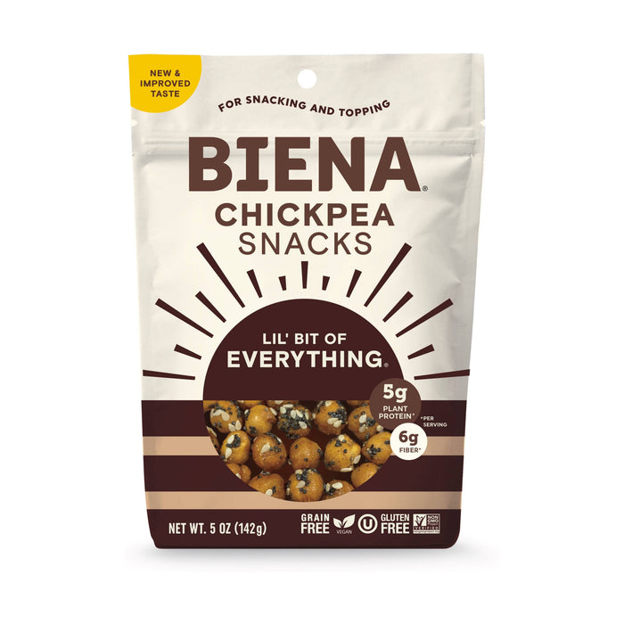 Biena Llc - Chickpea Snacks Everything Bagel, 5 oz (Pack of 8) - Gluten-Free Kosher