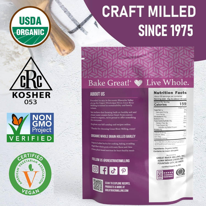 Organic Hulled Barley