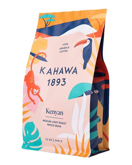 Kahawa 1893 Medium Roasted Coffee Whole Bean - Kenyan - 12 Oz (Case of 6)