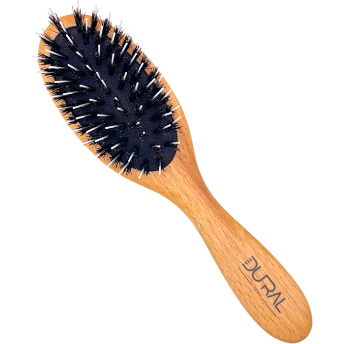 Dural Beech Wood rubber cushion hair brush with boar bristles and nylon