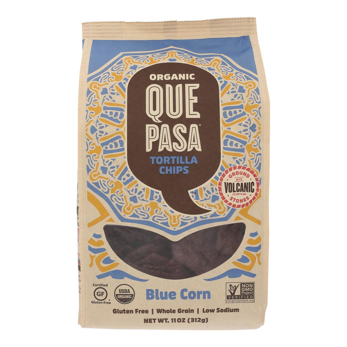 Que Pasa Blue Tortilla Chips (Pack of 6 - 11 Oz Bags)