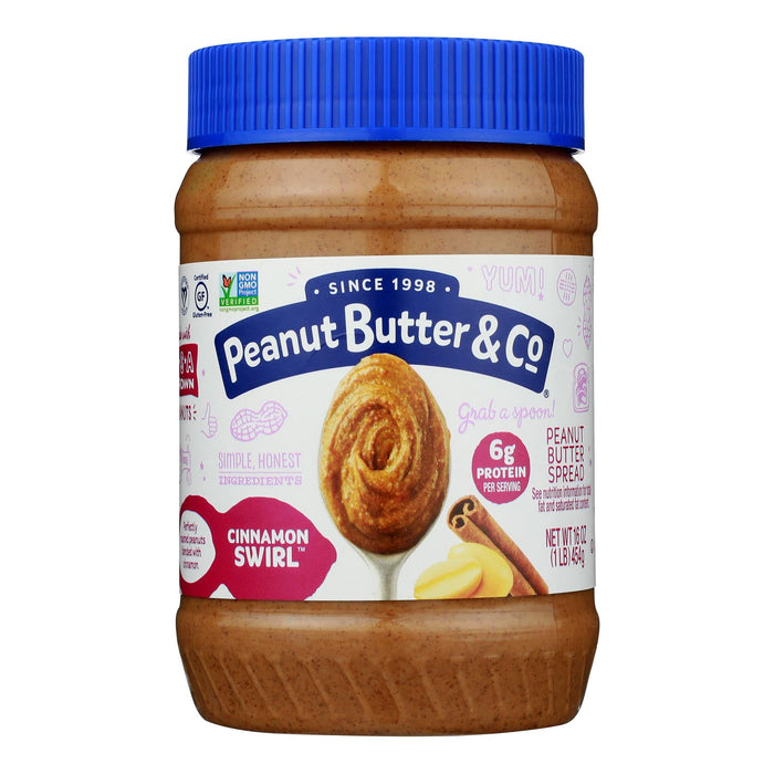 Peanut Butter & Co. Cinnamon Swirl Peanut Butter - 16 Oz. Jars, Pack of 6