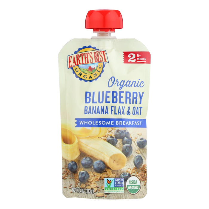 Earth's Best - Pouch Ban Blueberry Oat - Case Of 12-3.5 Oz