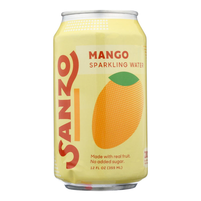 Sanzo Sparkling Water Alphonso Mango, 12 x 12 Fl Oz