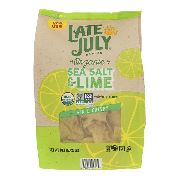 Late July Sea Salt Lime Tortilla Chips (Pack of 9 - 10.1 Oz)