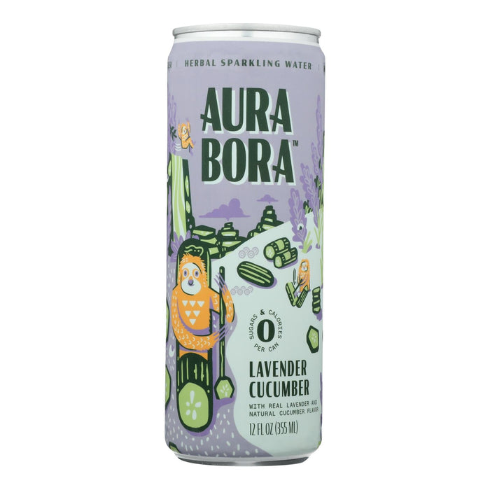 Aura Bora Sparkling Water Lavender Cucumber 12 Pack 12 Fl Oz