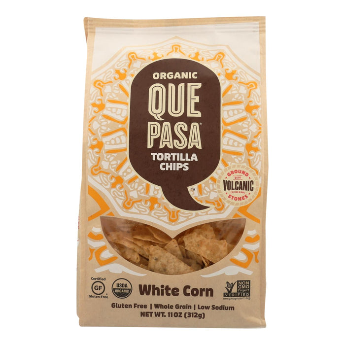 Que Pasa 11 oz White Tortilla Chips (Pack of 6)