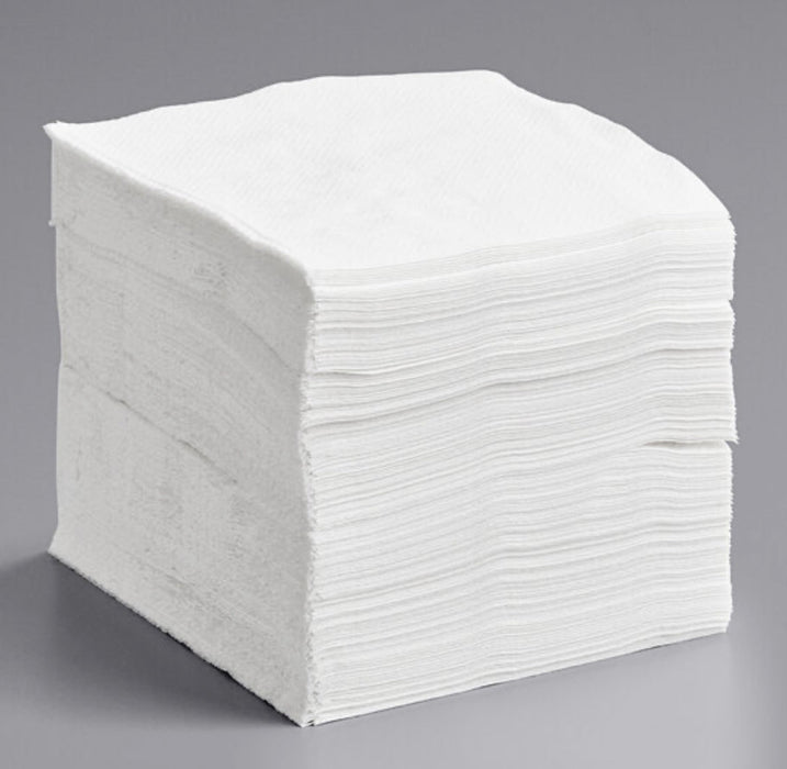 Napkin, Beverage, 9" x 9",  1 Ply, 1/4 Fold, White - 4,000 pcs