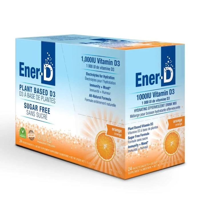 Ener-d - D3 Drink Mix, Orange, 24 ct (Dairy, Gluten & GMO Free)