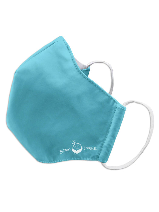 Green Sprouts Reusable Adult Cloth Face Mask Large Aqua