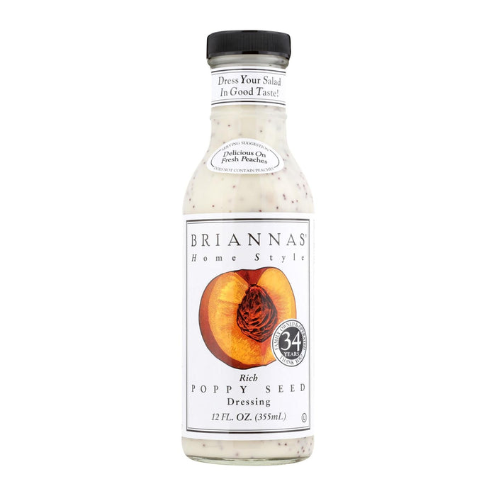 Brianna's Luscious Poppy Seed Salad Dressing (Pack of 6, 12 Fl Oz)