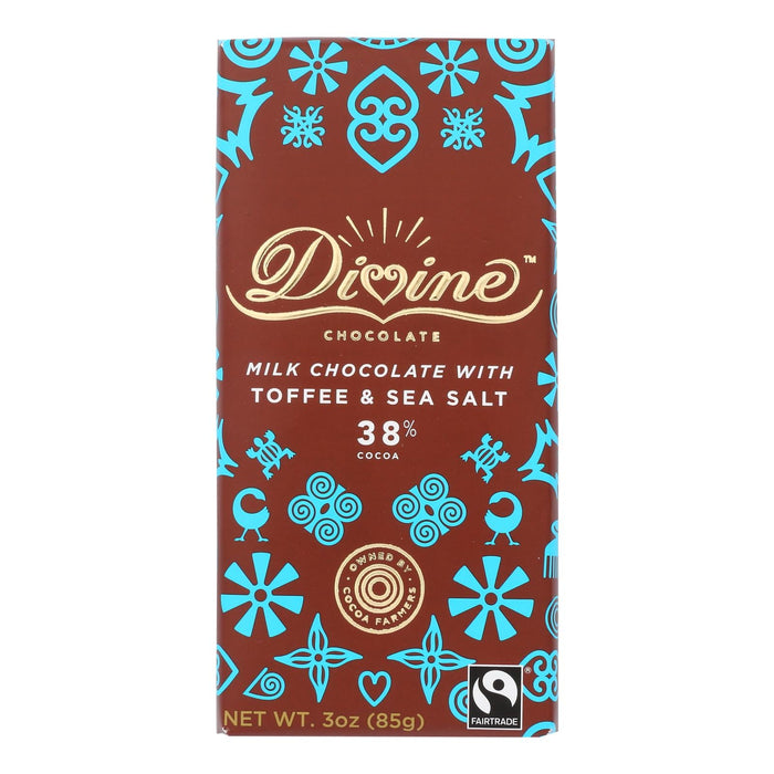 Divine Bar Chocolate Milk Toff/ssalt (Pack of 12) 3 Oz