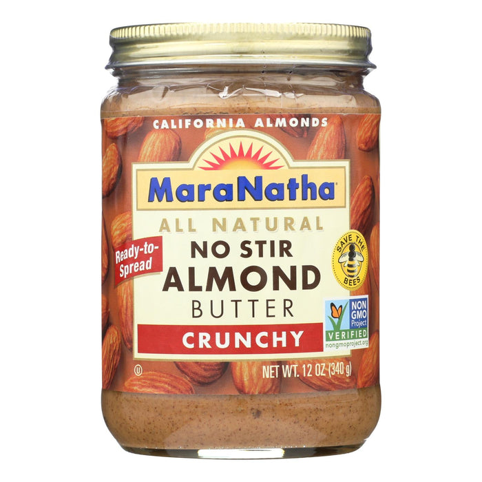 Jars  Maranatha Natural Foods Almond Butter - No Stir Crunch (Pack of 6) 12 Oz Jars