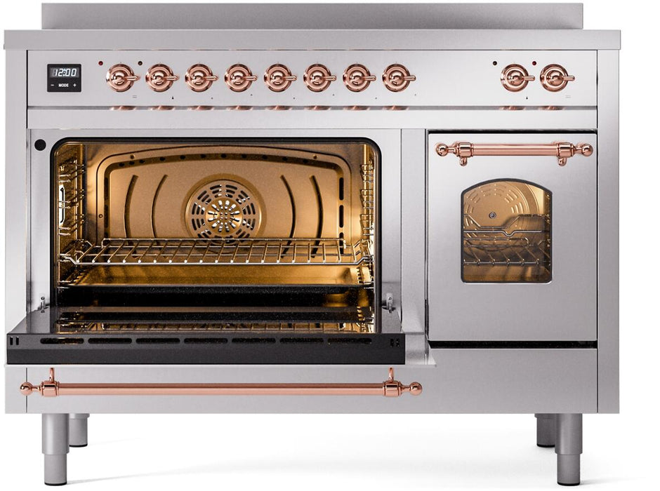 ILVE Nostalgie II 48" Electric Range, Stainless Steel, Copper Trim UPI486NMPSSP