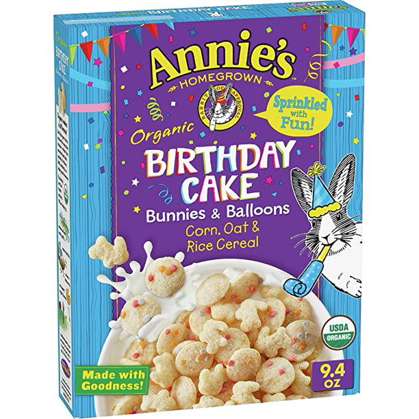 Annie's Homegrown Birthday Cake Cereal (10 x 9.4 Oz Boxes)