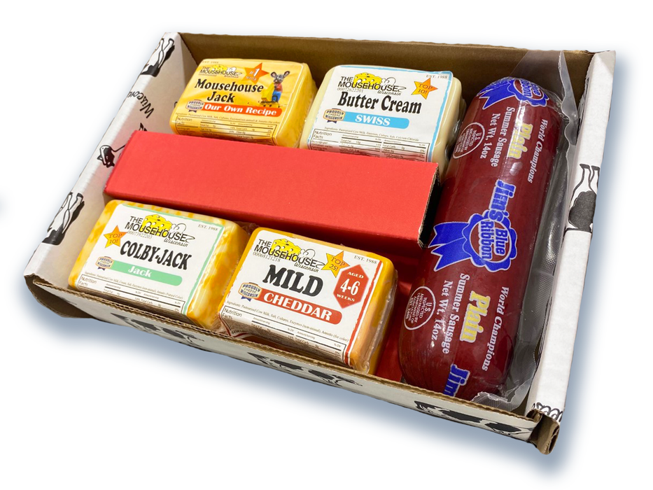 Mousehouse Jack Cheese, Aged Cheddar & Sausage Gift Box 781