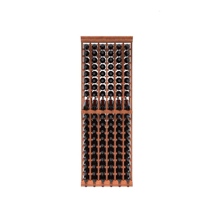 Multi Column Wine Racking System Customizable Bottle Storage with Presentation Row Display Holds 114 Bottles