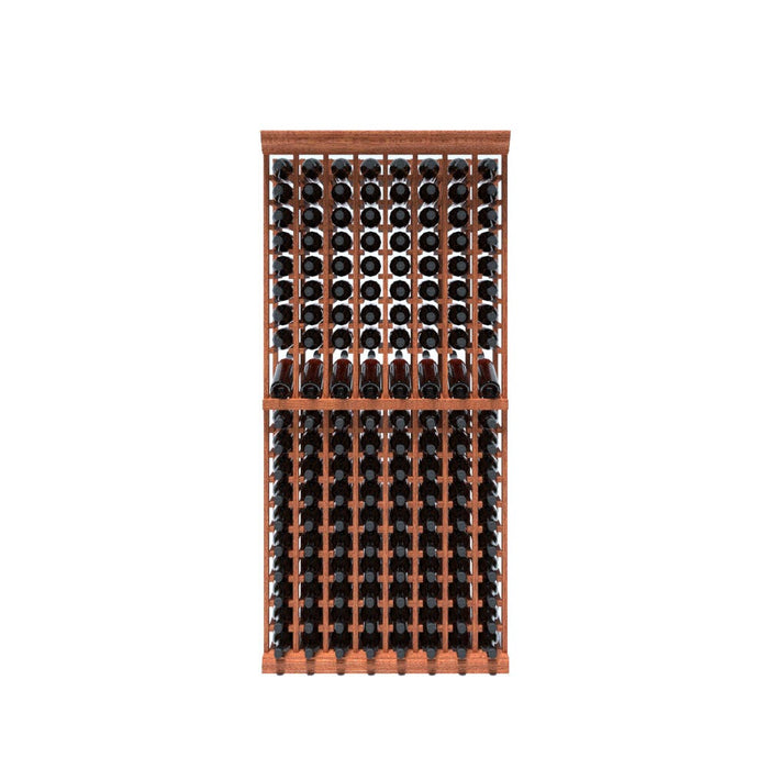 Multi Column Wine Racking System Customizable Bottle Storage with Presentation Row Display Holds 152 Bottles