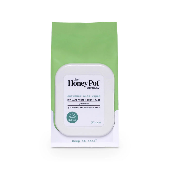 The Honey Pot - Intimate Cucumber Aloe Wipes (Pack of 30)